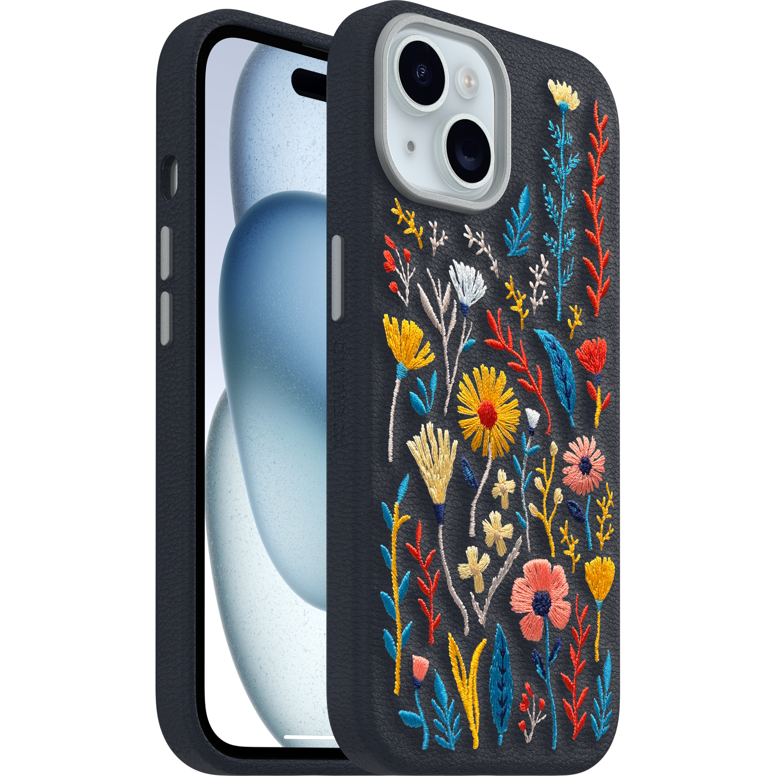 iPhone 15 Symmetry Series Cactus Leather Embroidery Case