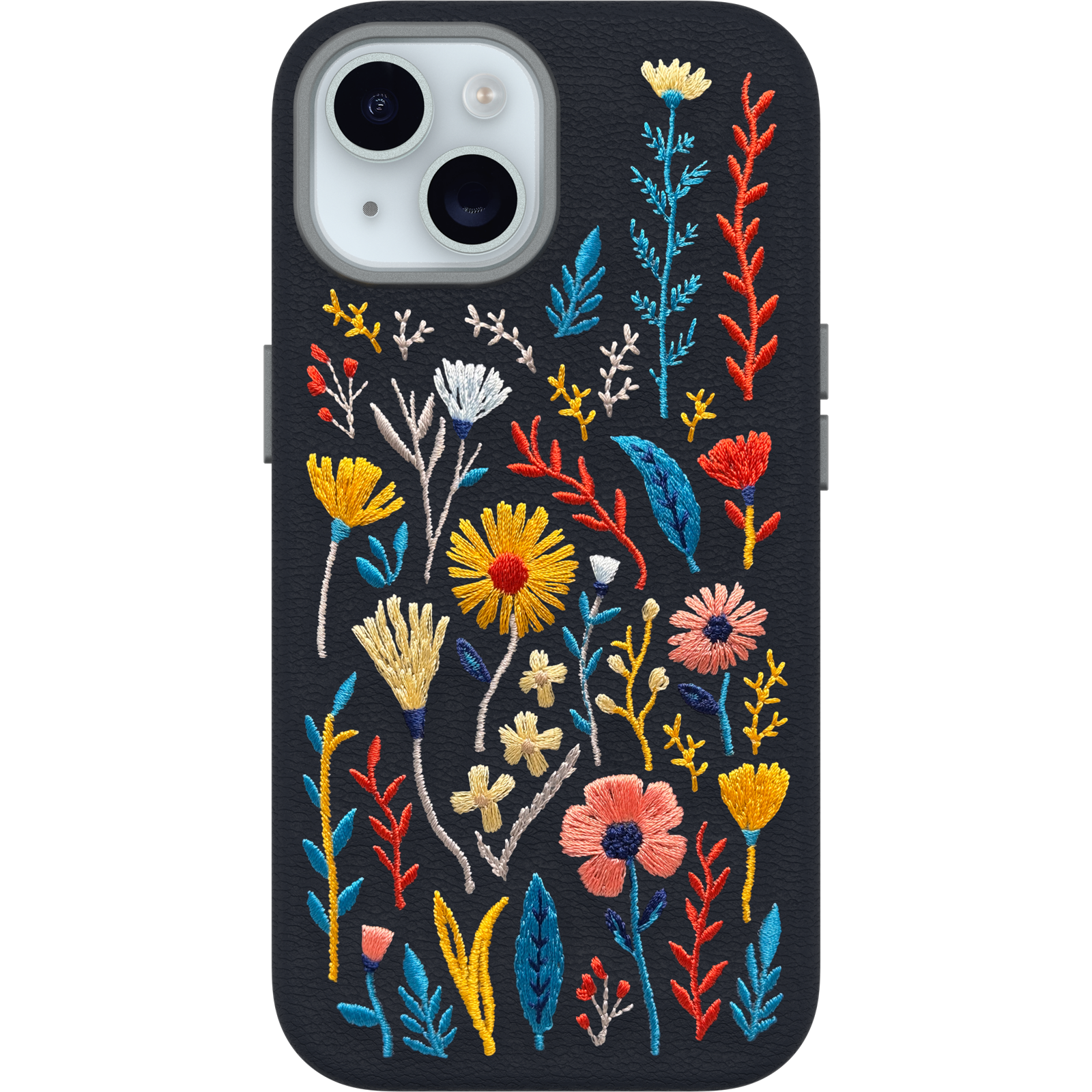 iPhone 15 Symmetry Series Cactus Leather Embroidery Case
