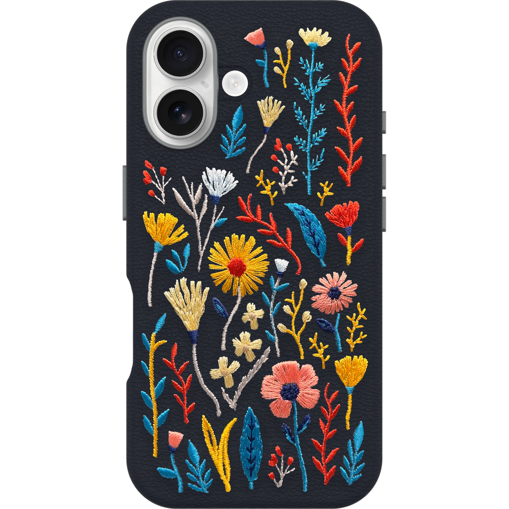 iPhone 16 Symmetry Series Cactus Leather Embroidery Case