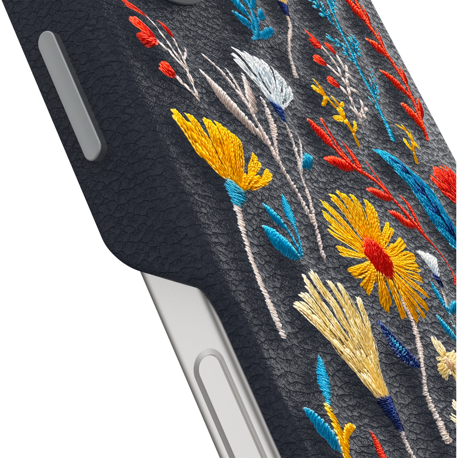 iPhone 16 Symmetry Series Cactus Leather Embroidery Case