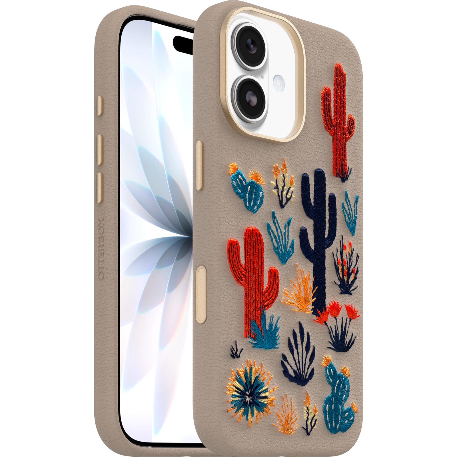 iPhone 17 Symmetry Series Cactus Leather Embroidery Case
