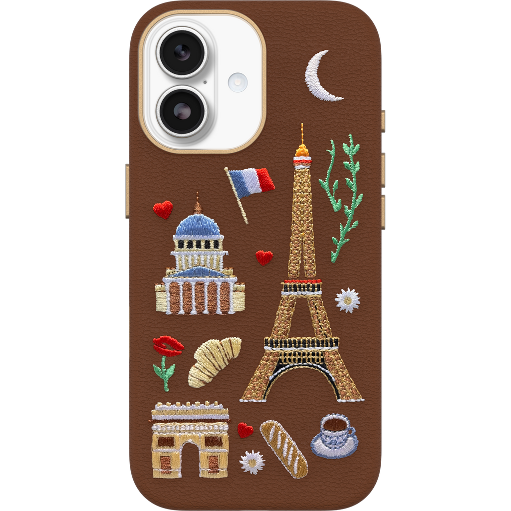 iPhone 17 Symmetry Series Cactus Leather Embroidery Case