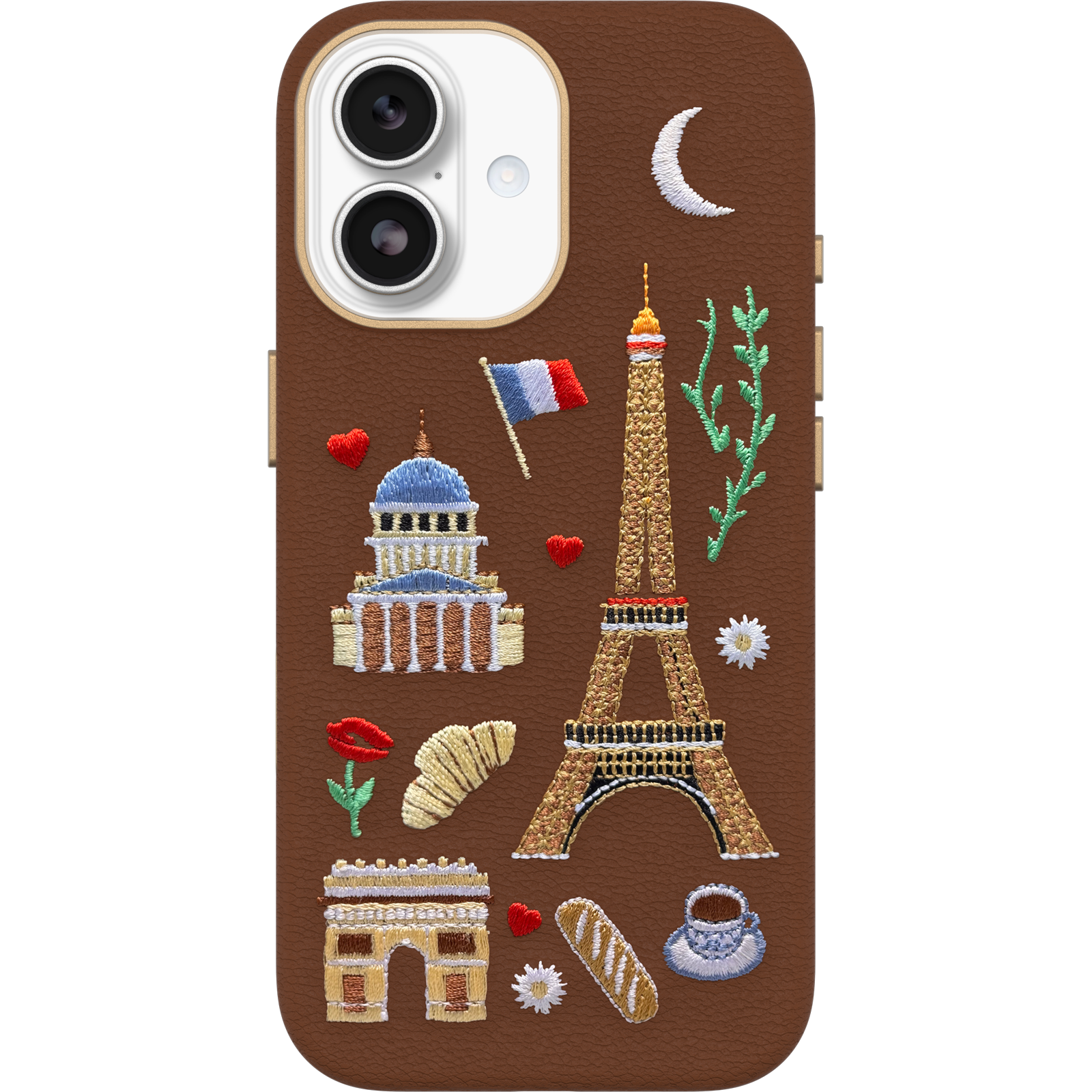 iPhone 17 Symmetry Series Cactus Leather Embroidery Case