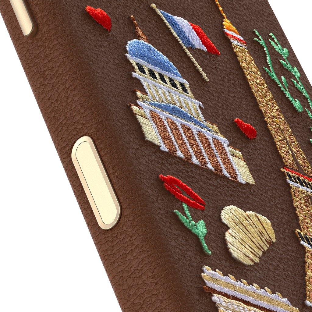 iPhone 17 Symmetry Series Cactus Leather Embroidery Case