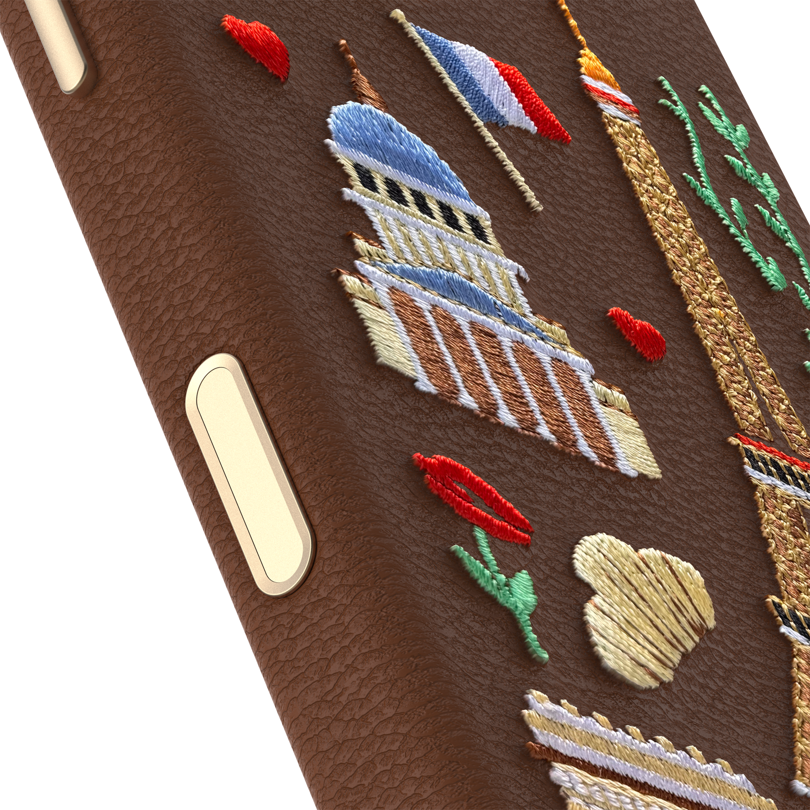 iPhone 17 Symmetry Series Cactus Leather Embroidery Case