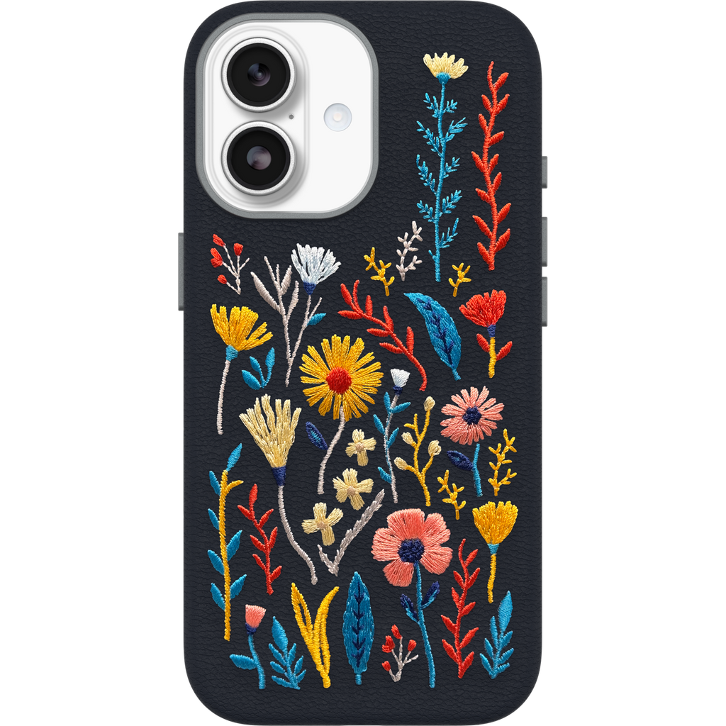 iPhone 17 Symmetry Series Cactus Leather Embroidery Case