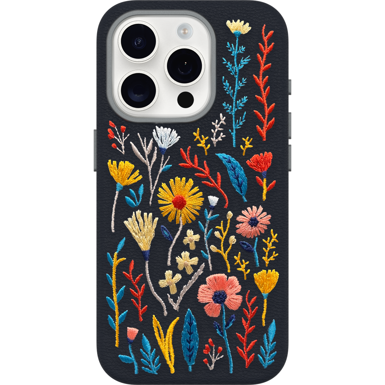 iPhone 15 Pro Symmetry Series Cactus Leather Embroidery Case