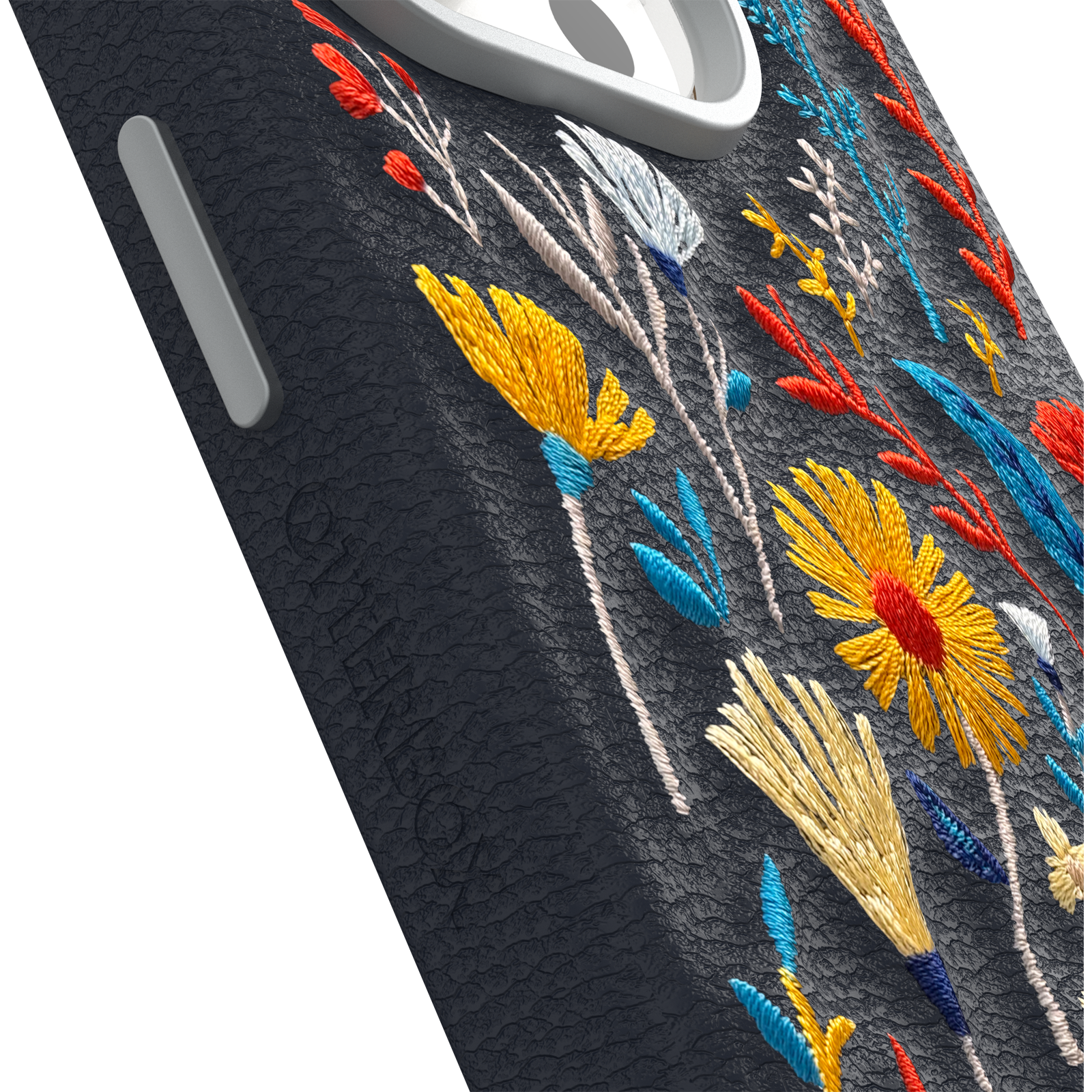 iPhone 15 Pro Symmetry Series Cactus Leather Embroidery Case