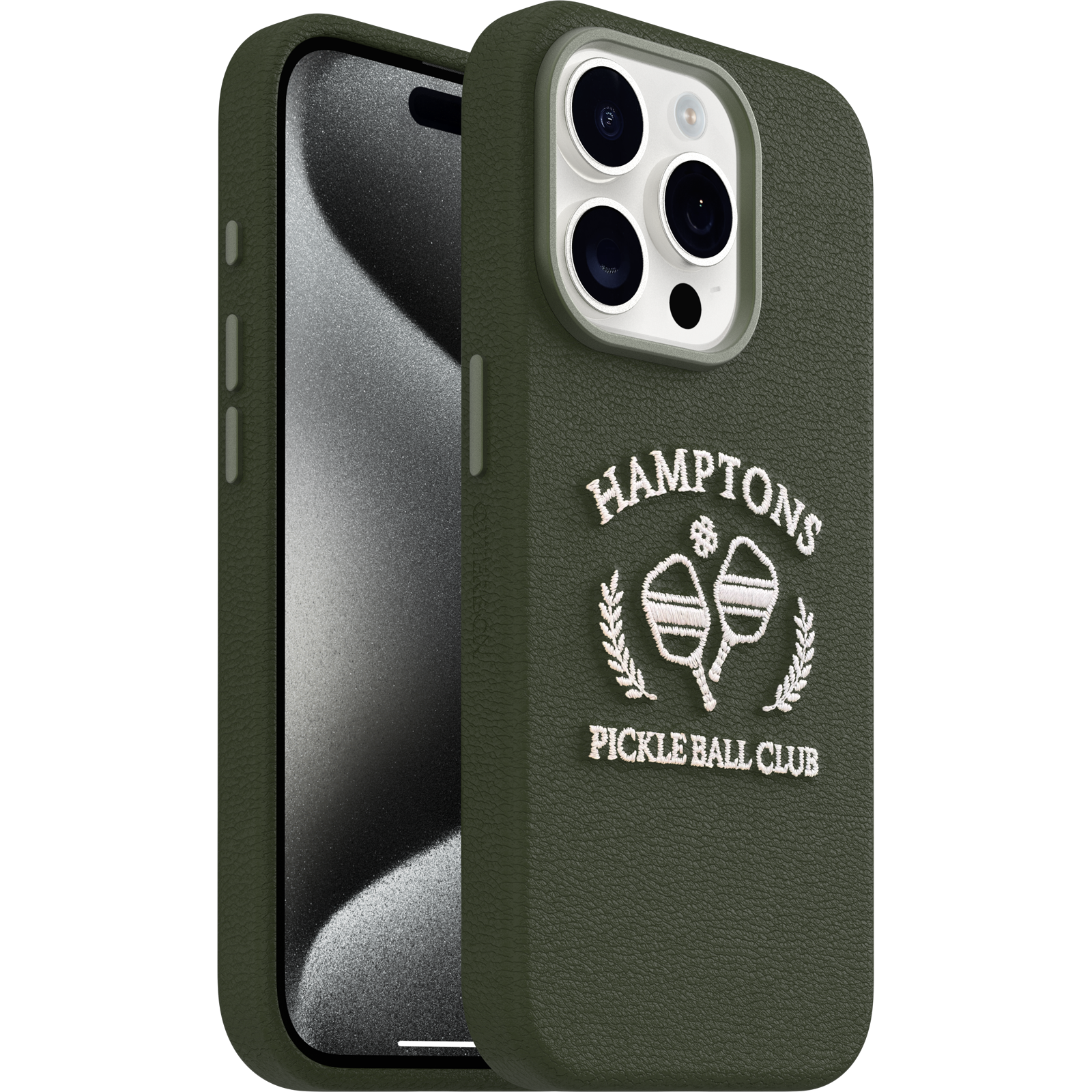 iPhone 15 Pro Symmetry Series Cactus Leather Embroidery Case