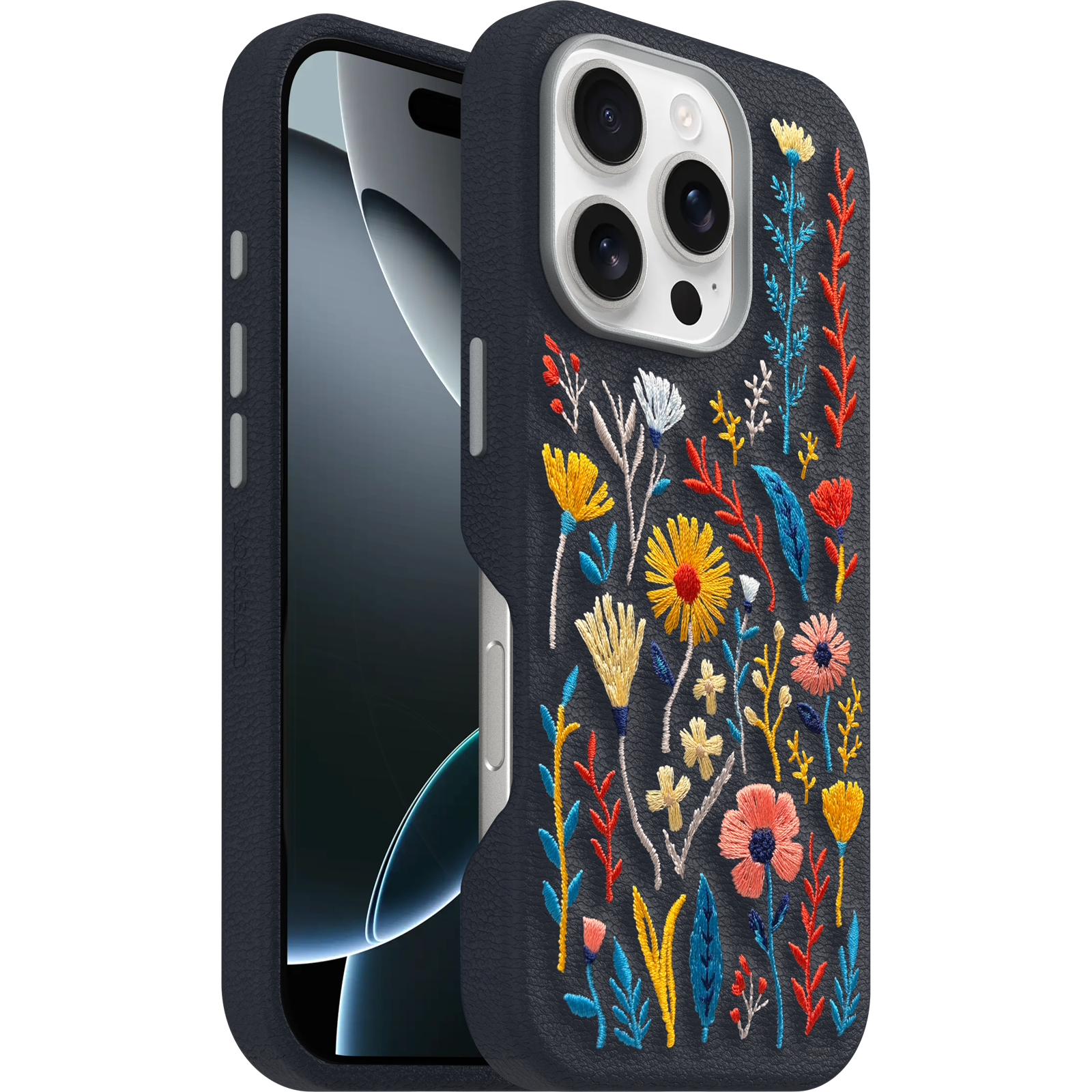iPhone 16 Pro Symmetry Series Cactus Leather Embroidery Case