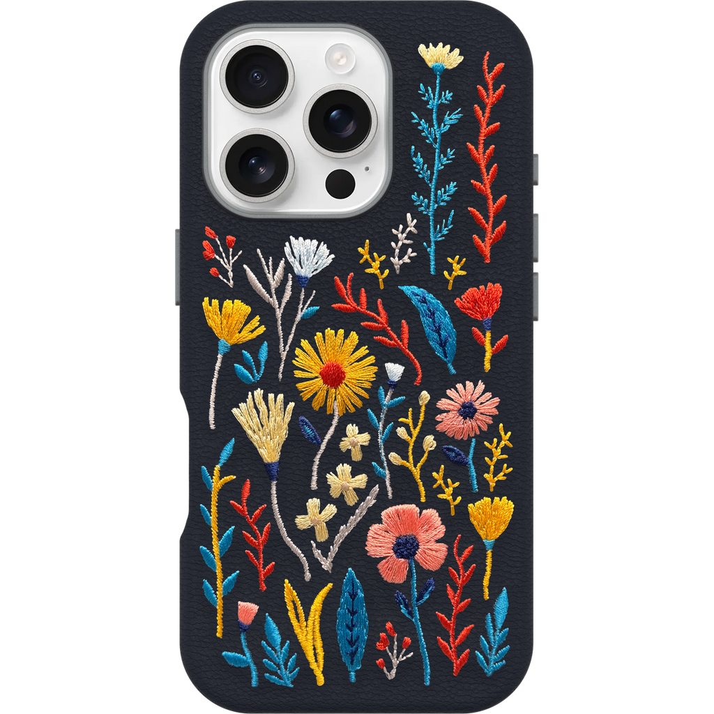 iPhone 16 Pro Symmetry Series Cactus Leather Embroidery Case