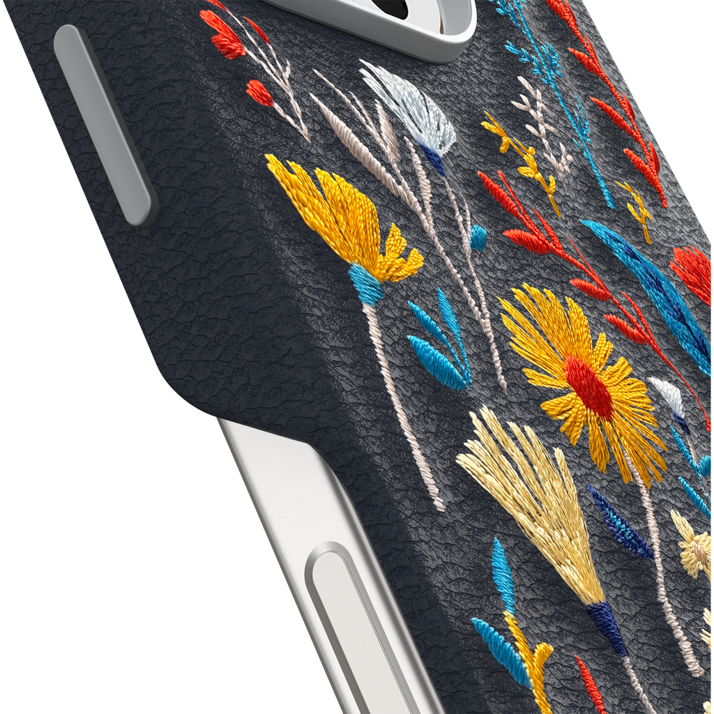 iPhone 16 Pro Symmetry Series Cactus Leather Embroidery Case