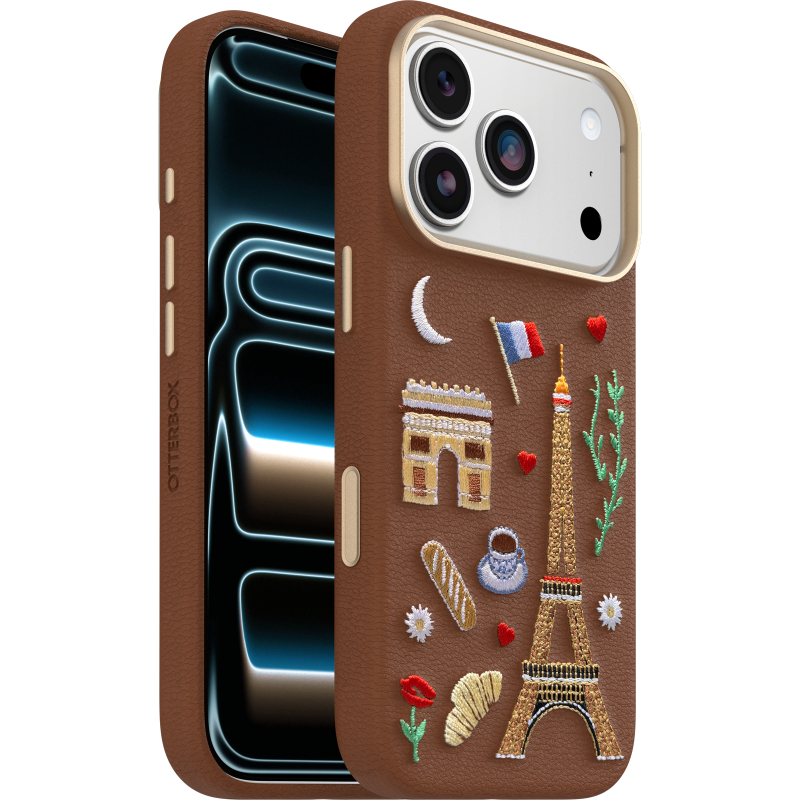 iPhone 17 Pro Symmetry Series Cactus Leather Embroidery Case