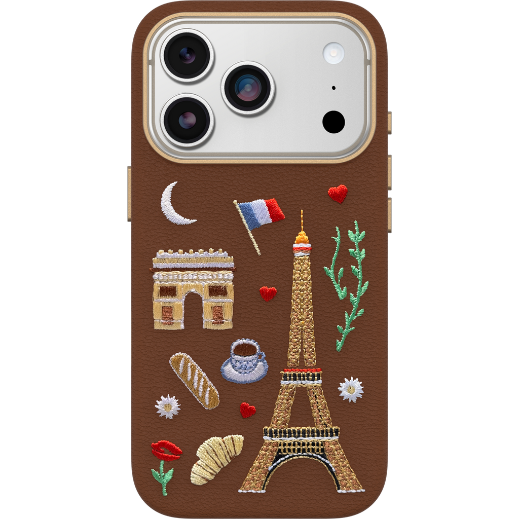 iPhone 17 Pro Symmetry Series Cactus Leather Embroidery Case