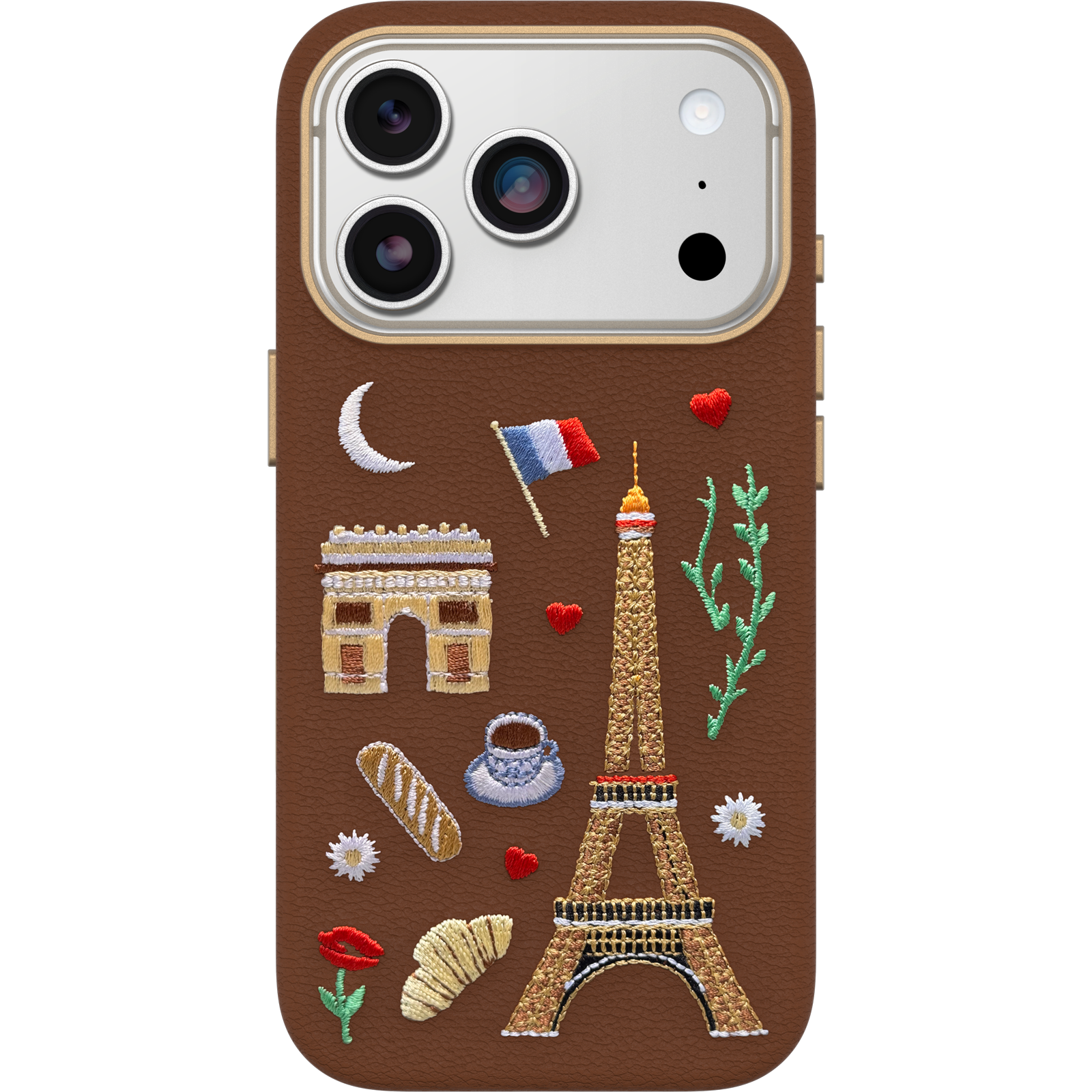 iPhone 17 Pro Symmetry Series Cactus Leather Embroidery Case