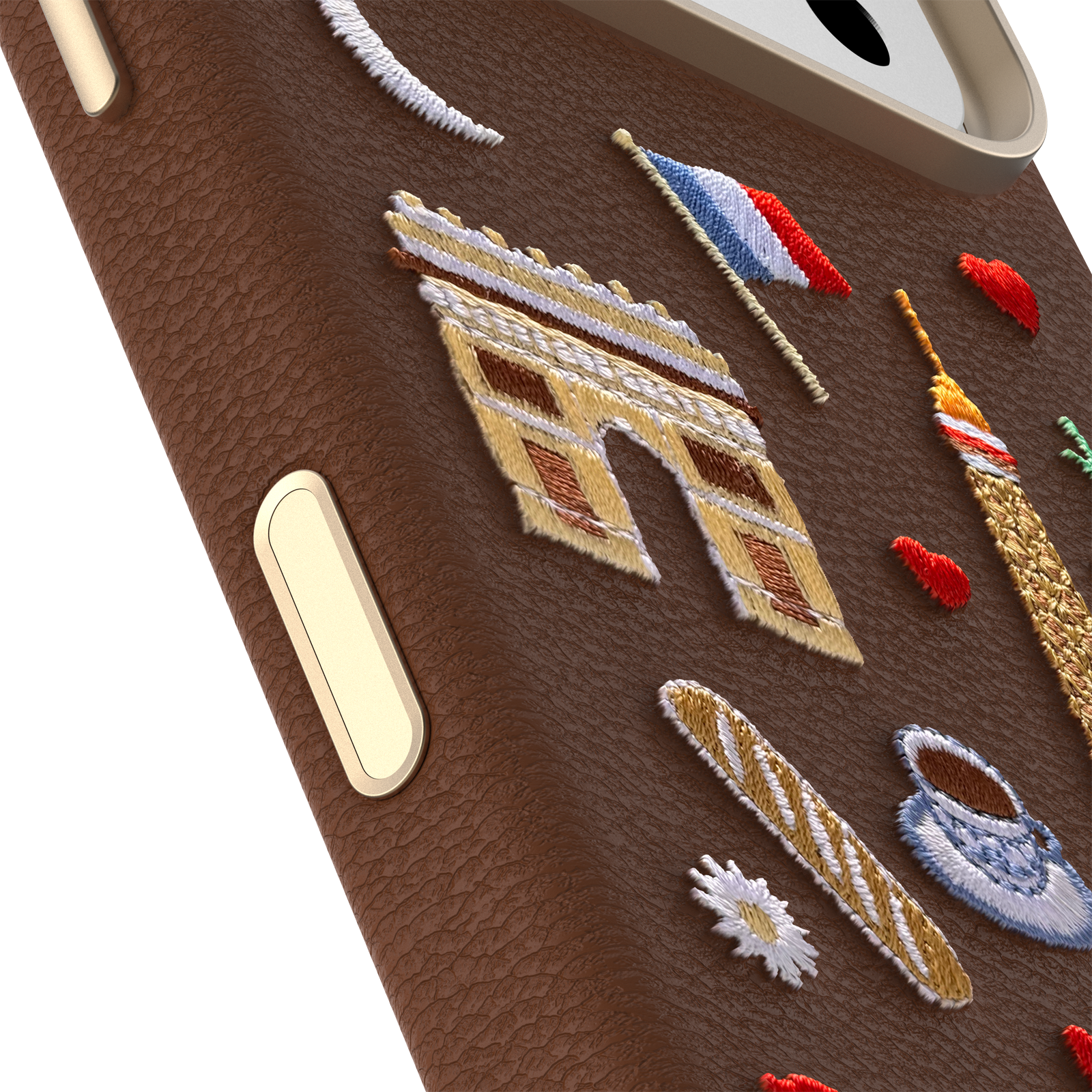 iPhone 17 Pro Symmetry Series Cactus Leather Embroidery Case
