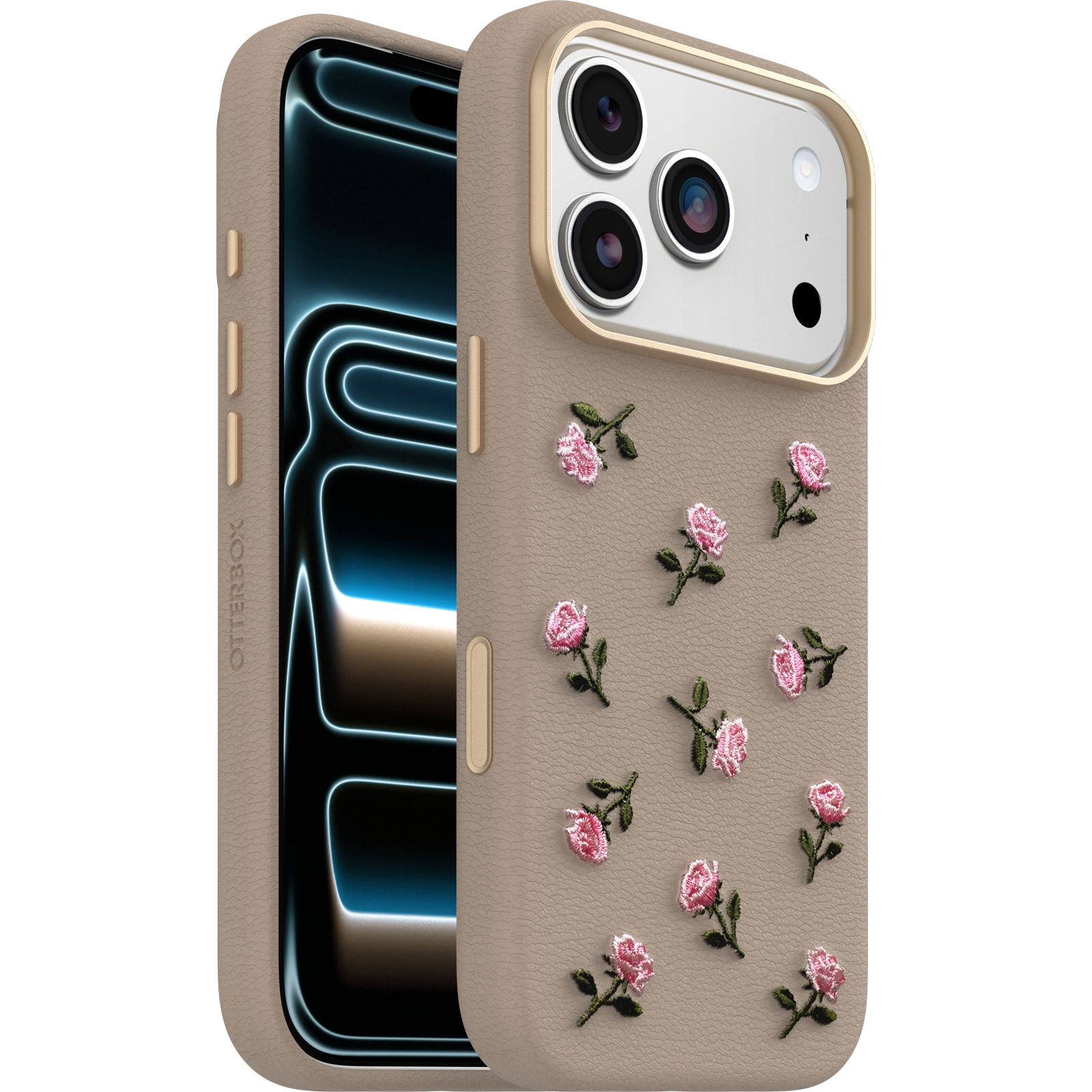 iPhone 17 Pro Symmetry Series Cactus Leather Embroidery Case