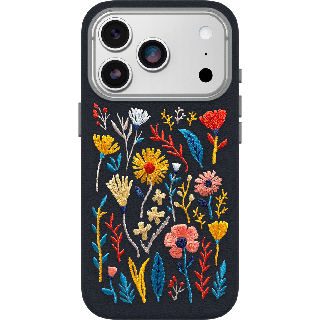 iPhone 17 Pro Symmetry Series Cactus Leather Embroidery Case