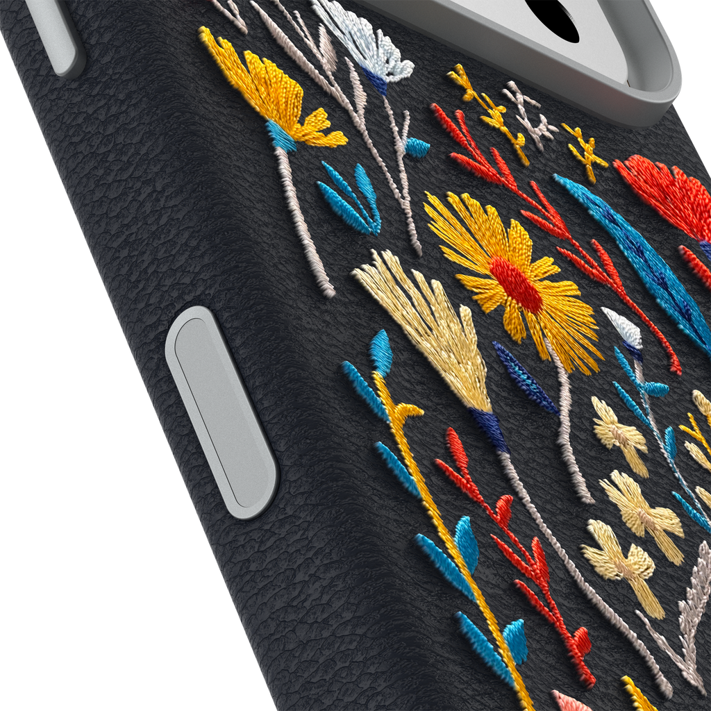 iPhone 17 Pro Symmetry Series Cactus Leather Embroidery Case