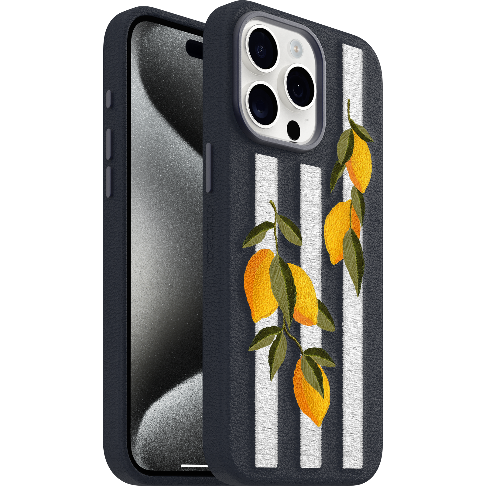 iPhone 15 Pro Max Symmetry Series Cactus Leather Embroidery Case