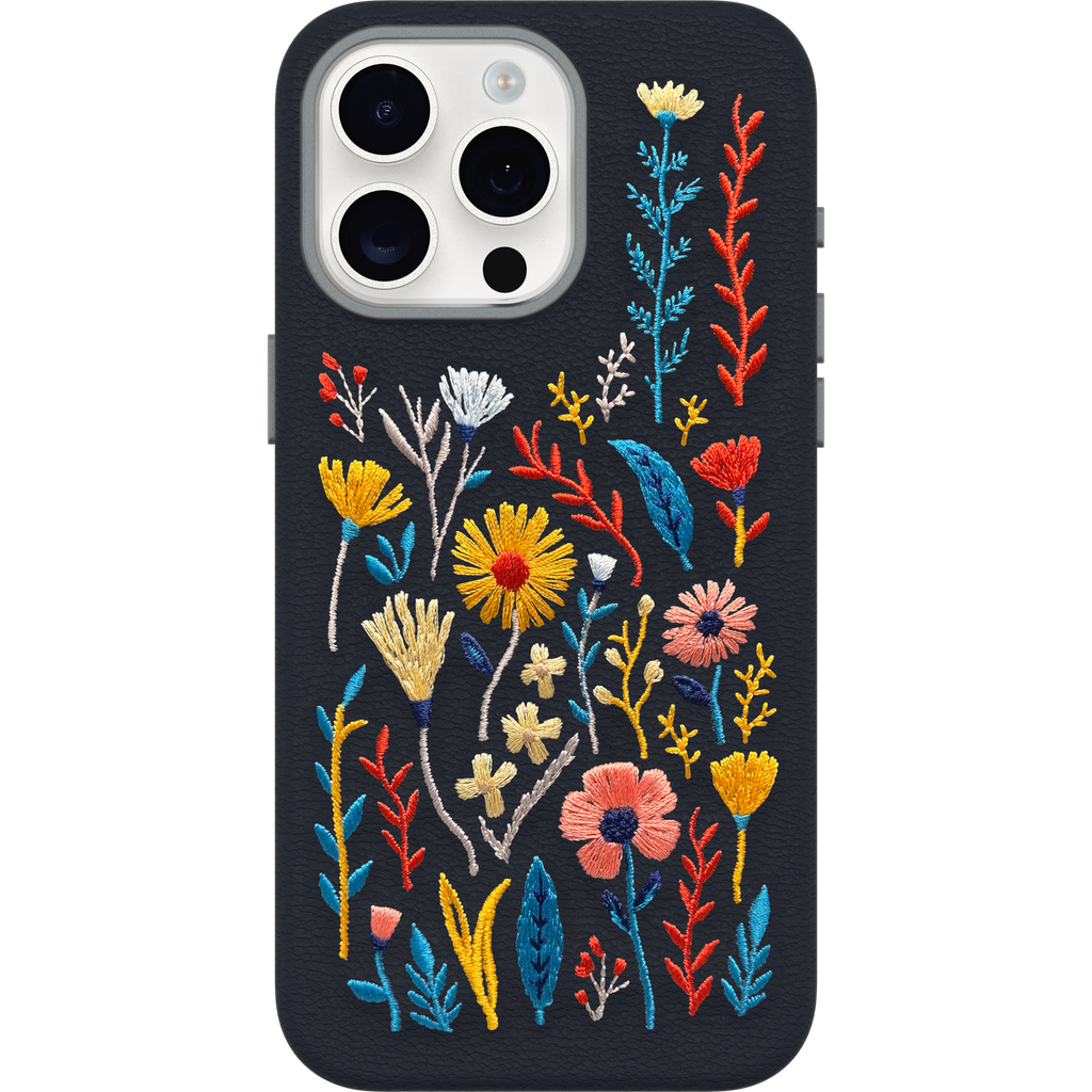 iPhone 15 Pro Max Symmetry Series Cactus Leather Embroidery Case