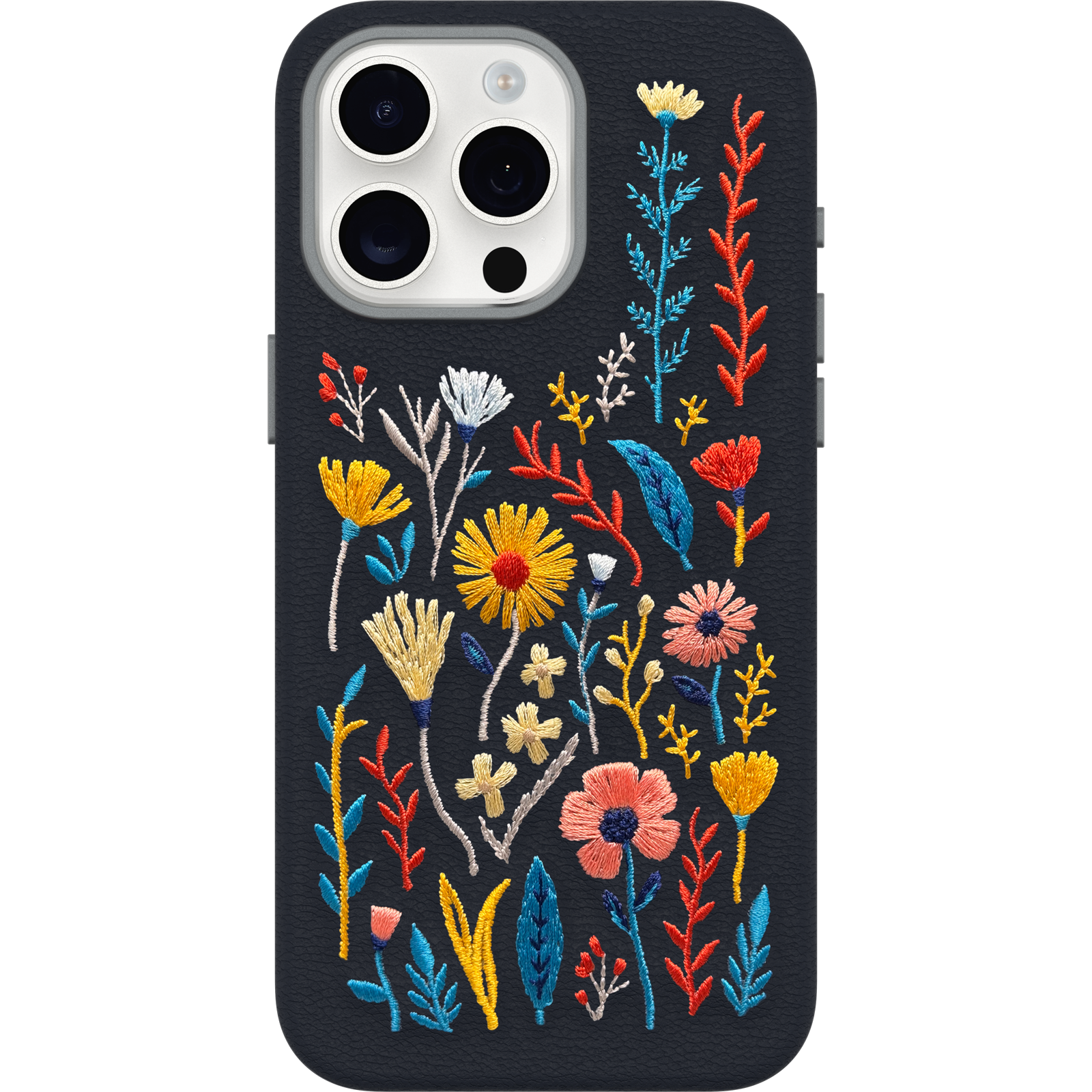 iPhone 15 Pro Max Symmetry Series Cactus Leather Embroidery Case