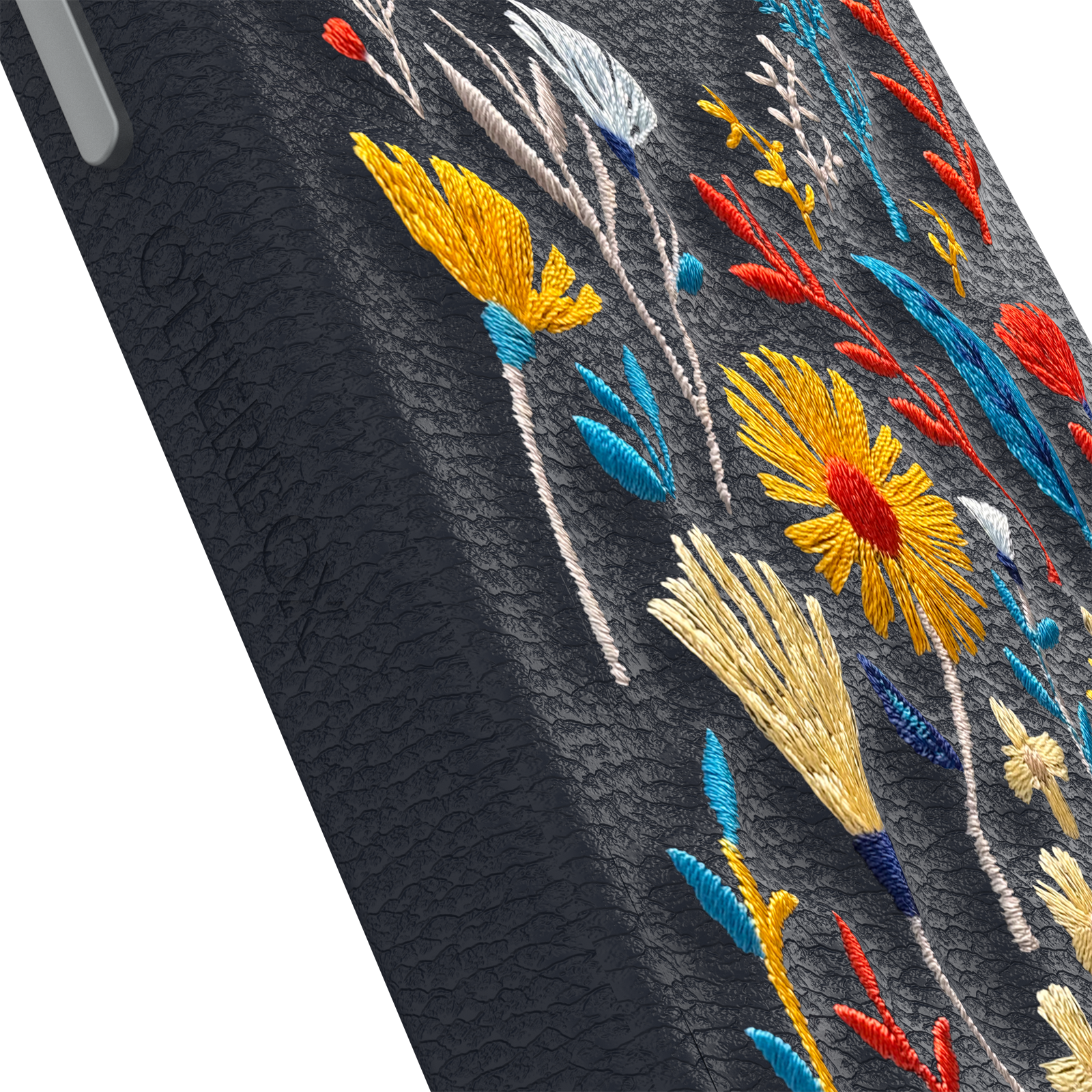 iPhone 15 Pro Max Symmetry Series Cactus Leather Embroidery Case
