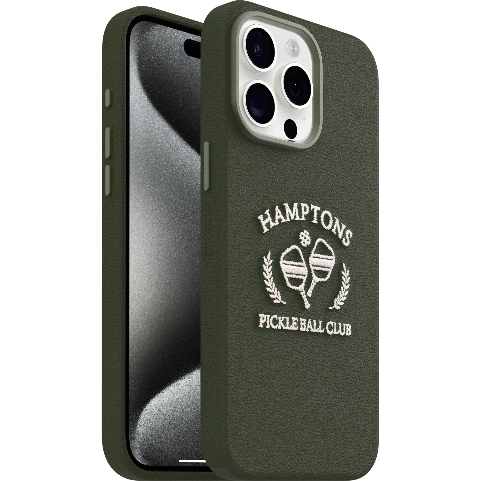 iPhone 15 Pro Max Symmetry Series Cactus Leather Embroidery Case