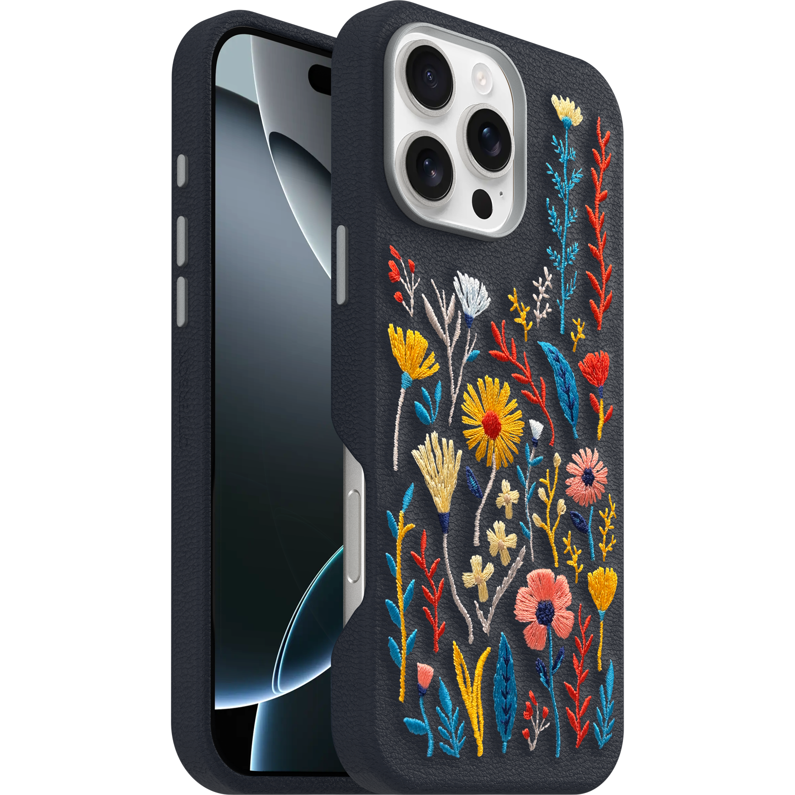iPhone 16 Pro Max Symmetry Series Cactus Leather Embroidery Case