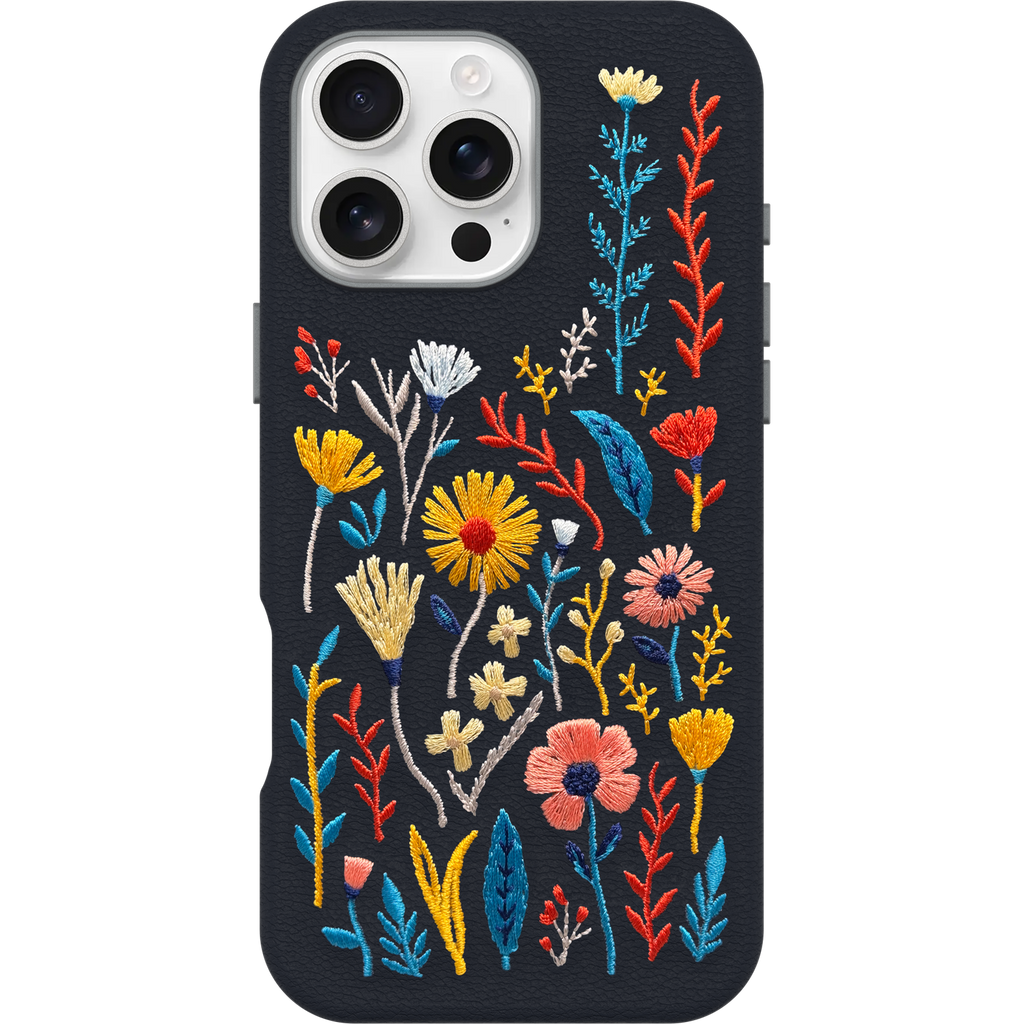 iPhone 16 Pro Max Symmetry Series Cactus Leather Embroidery Case