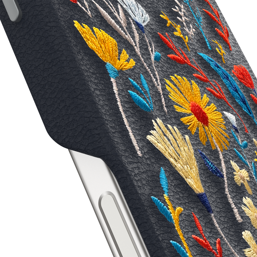 iPhone 16 Pro Max Symmetry Series Cactus Leather Embroidery Case