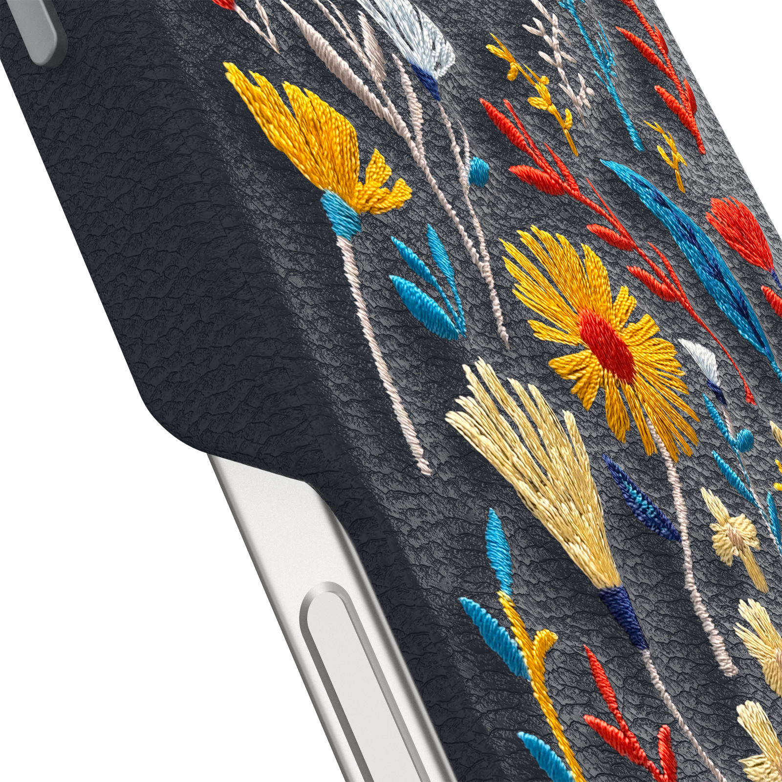 iPhone 16 Pro Max Symmetry Series Cactus Leather Embroidery Case