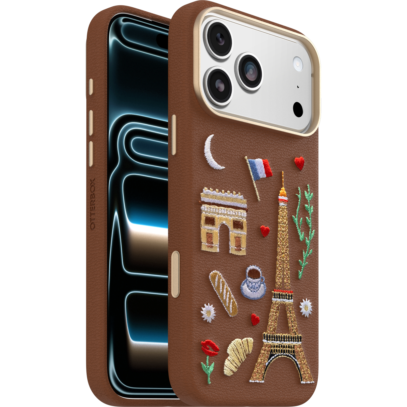 iPhone 17 Pro Max Symmetry Series Cactus Leather Embroidery Case