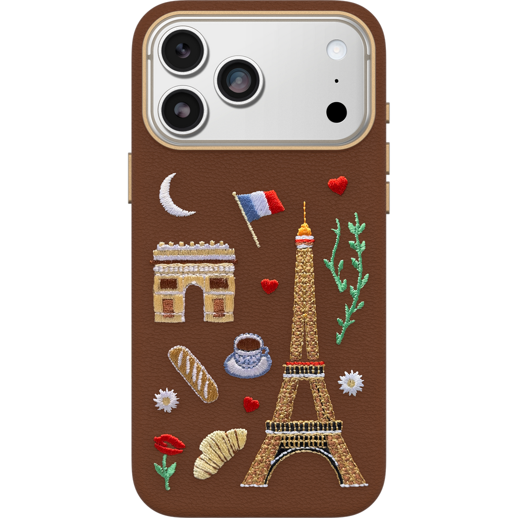 iPhone 17 Pro Max Symmetry Series Cactus Leather Embroidery Case