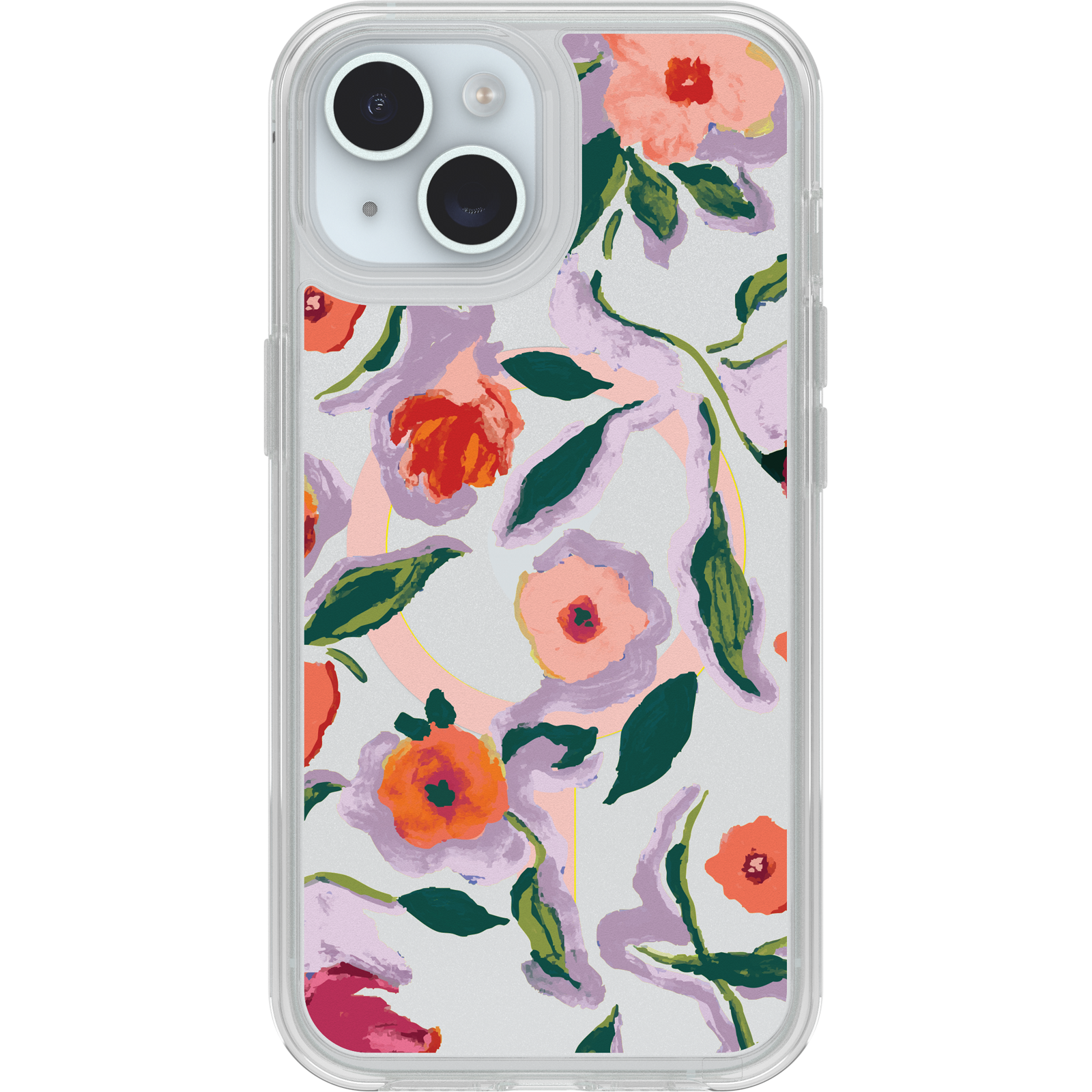 iPhone 17e, iPhone 16e, iPhone 15 and iPhone 14 Symmetry Series Clear for MagSafe Confetti of Blossoms Case