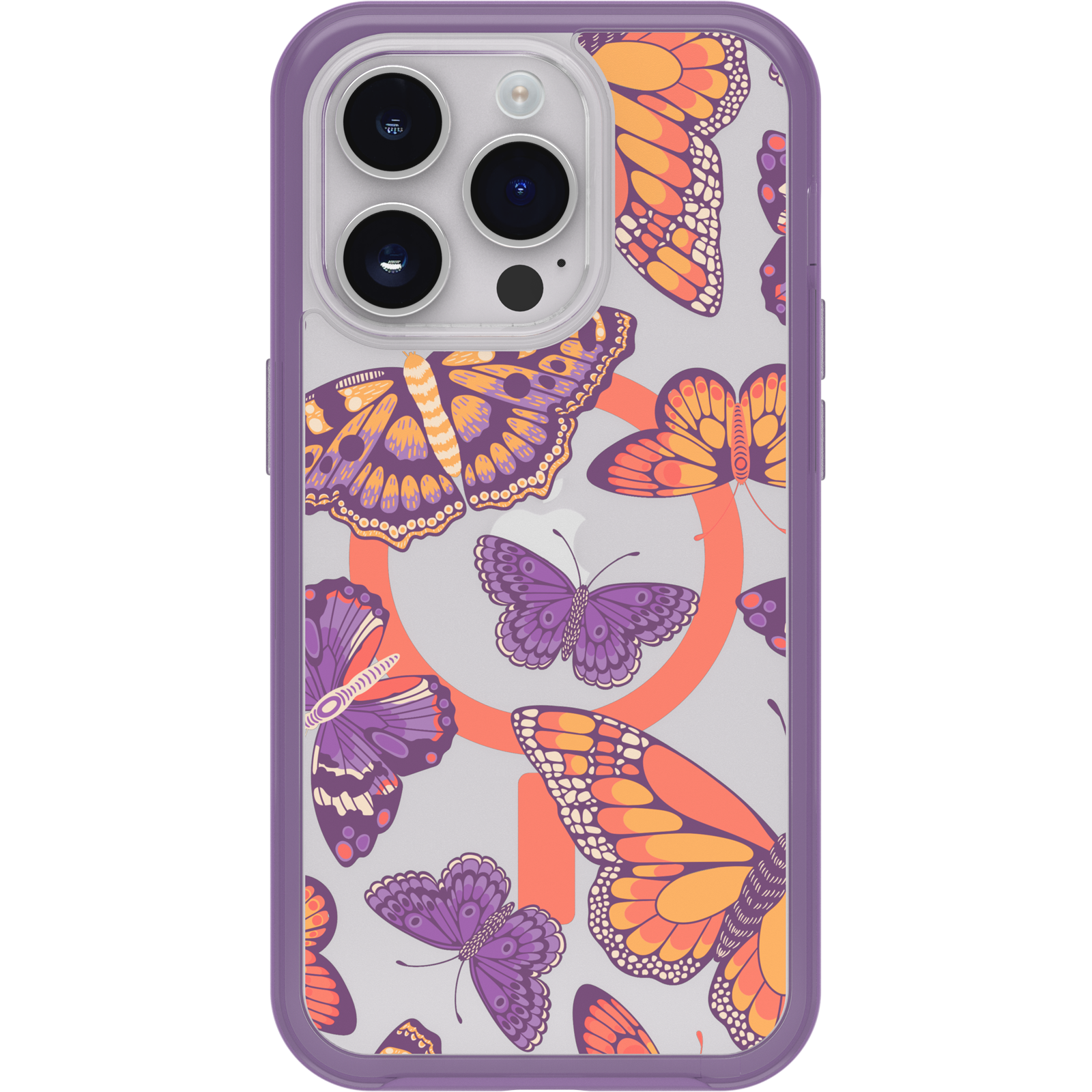 iPhone 14 Pro Symmetry Series Clear Case for MagSafe Fluttering Flora