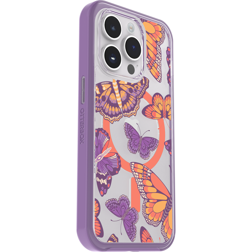iPhone 14 Pro Symmetry Series Clear Case for MagSafe Fluttering Flora