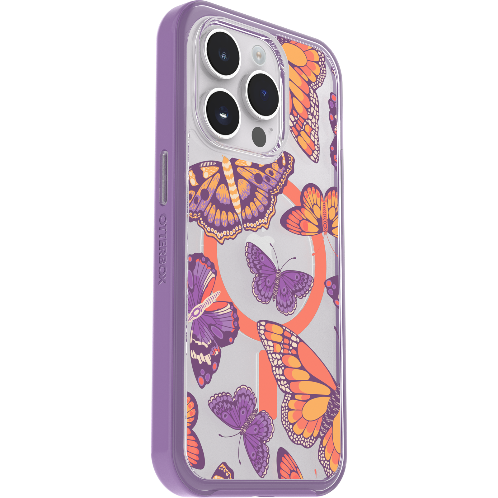 iPhone 14 Pro Symmetry Series Clear Case for MagSafe Fluttering Flora