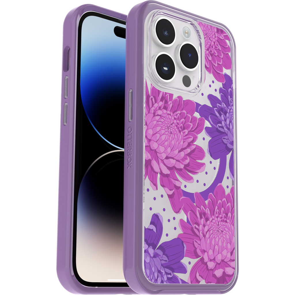 iPhone 14 Pro Symmetry Series Clear Case for MagSafe Fluttering Flora