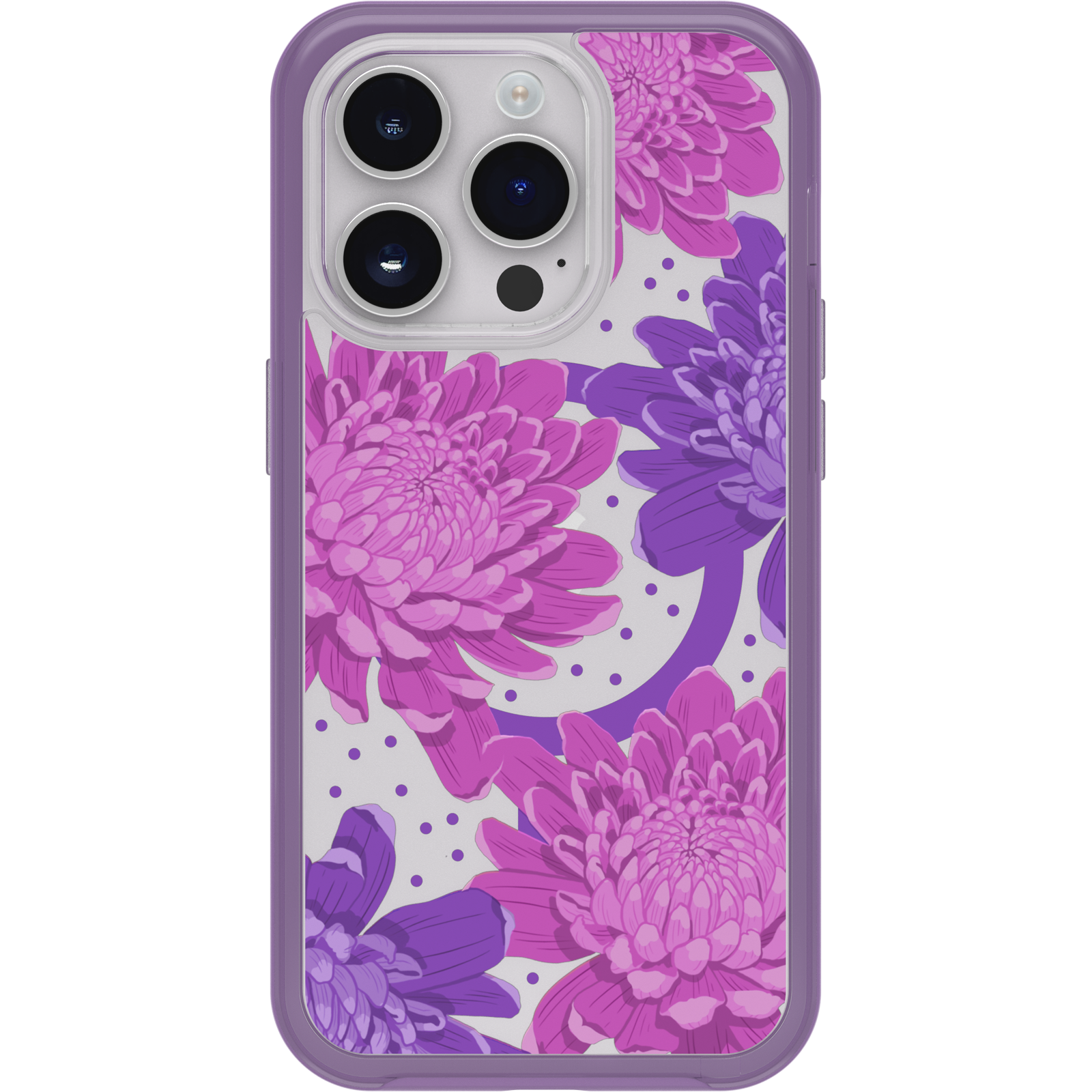 iPhone 14 Pro Symmetry Series Clear Case for MagSafe Fluttering Flora