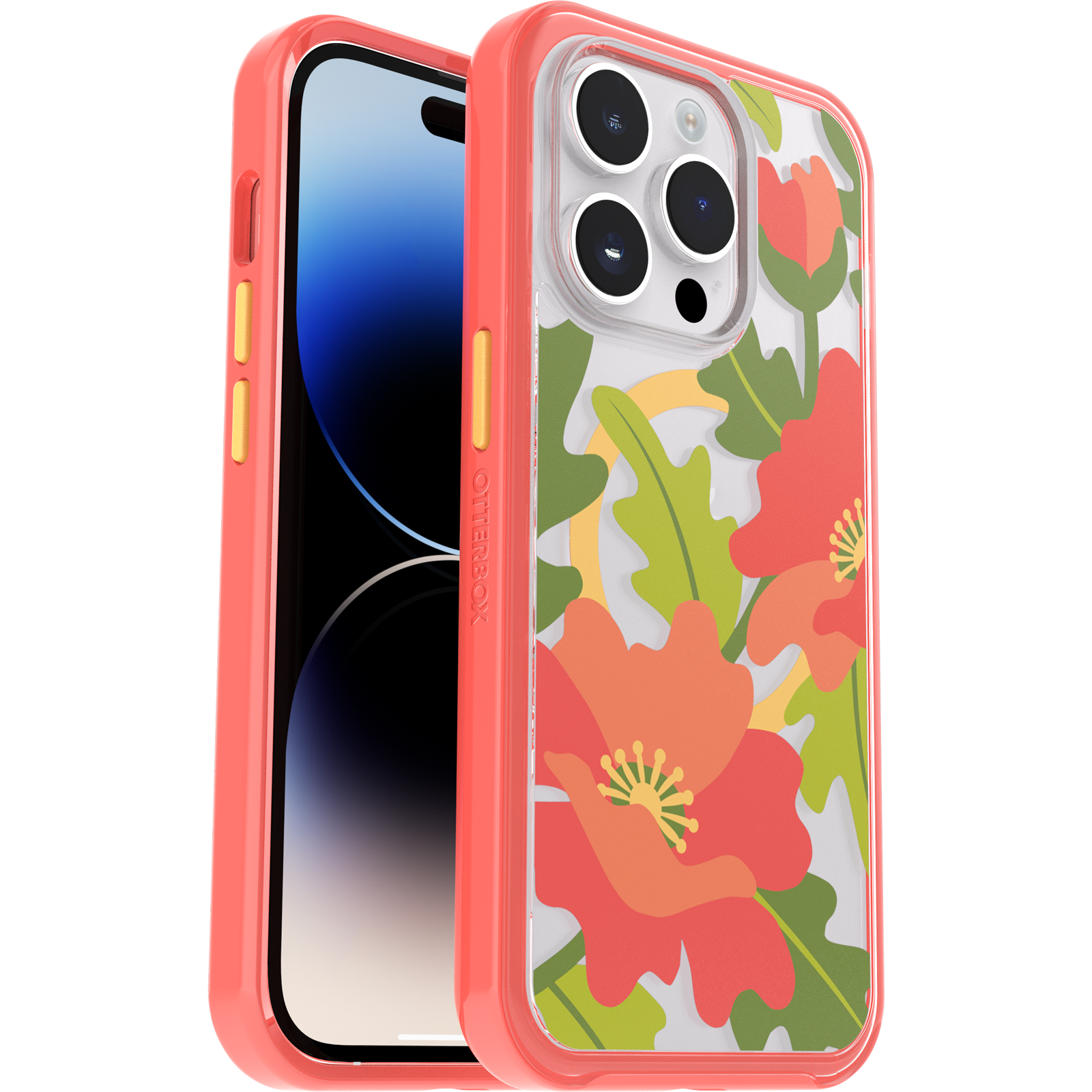 iPhone 14 Pro Symmetry Series Clear Case for MagSafe Fluttering Flora