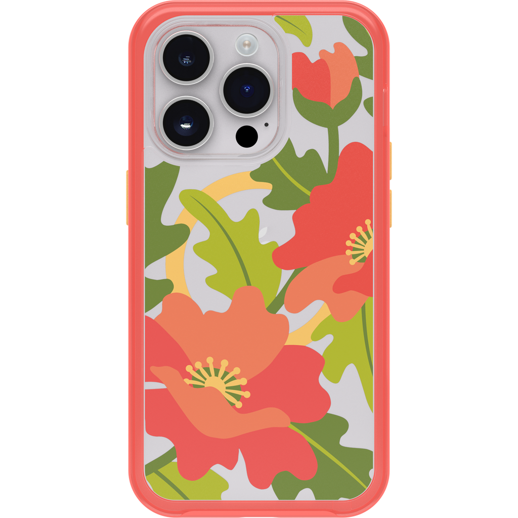 iPhone 14 Pro Symmetry Series Clear Case for MagSafe Fluttering Flora