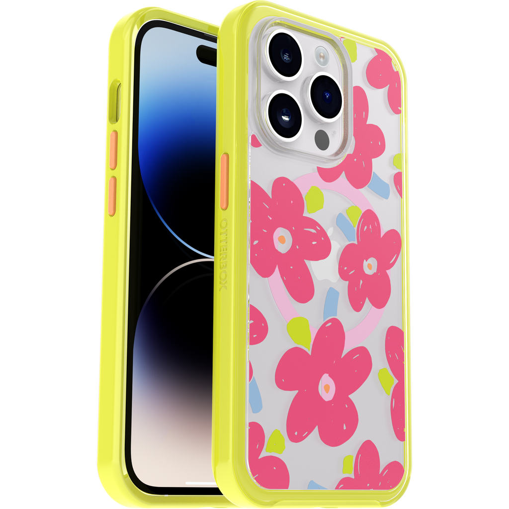 iPhone 14 Pro Symmetry Series Clear Case for MagSafe Fluttering Flora