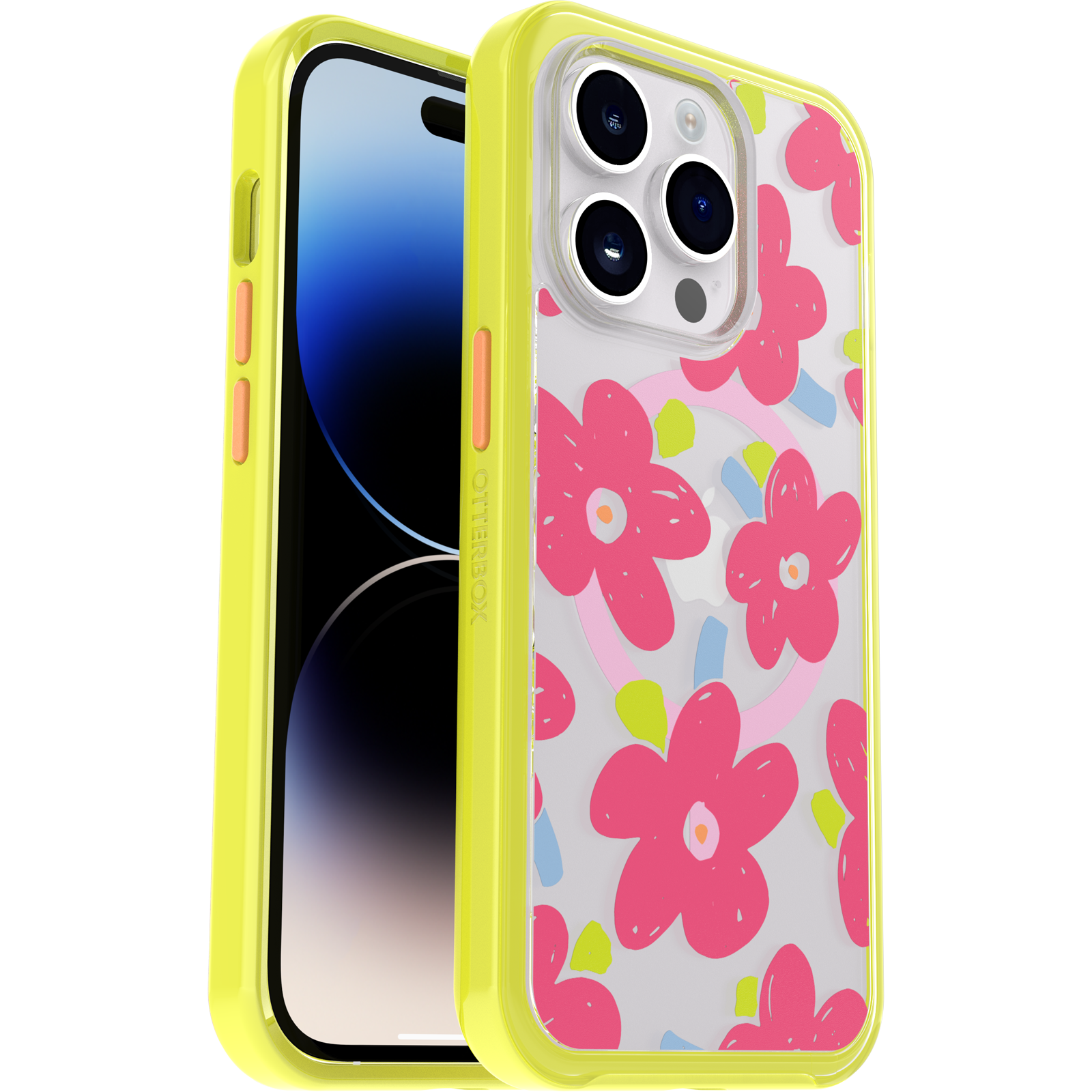 iPhone 14 Pro Symmetry Series Clear Case for MagSafe Fluttering Flora