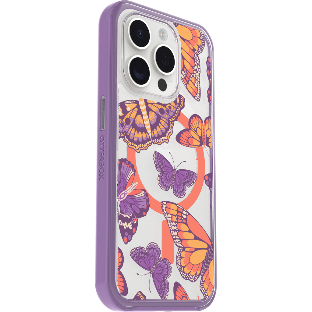 iPhone 15 Pro Symmetry Series Clear Case for MagSafe Fluttering Flora
