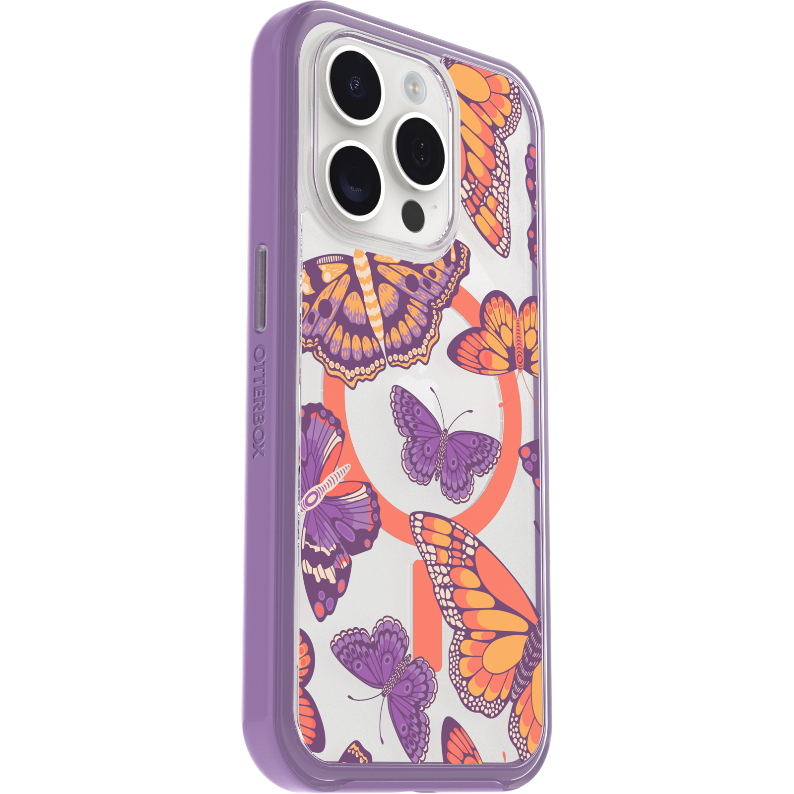 iPhone 15 Pro Symmetry Series Clear Case for MagSafe Fluttering Flora