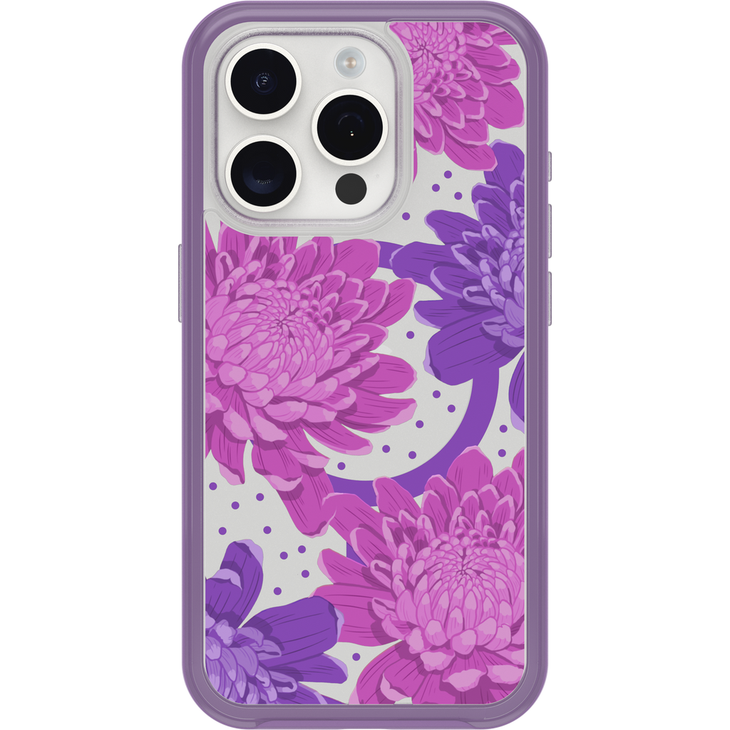 iPhone 15 Pro Symmetry Series Clear Case for MagSafe Fluttering Flora