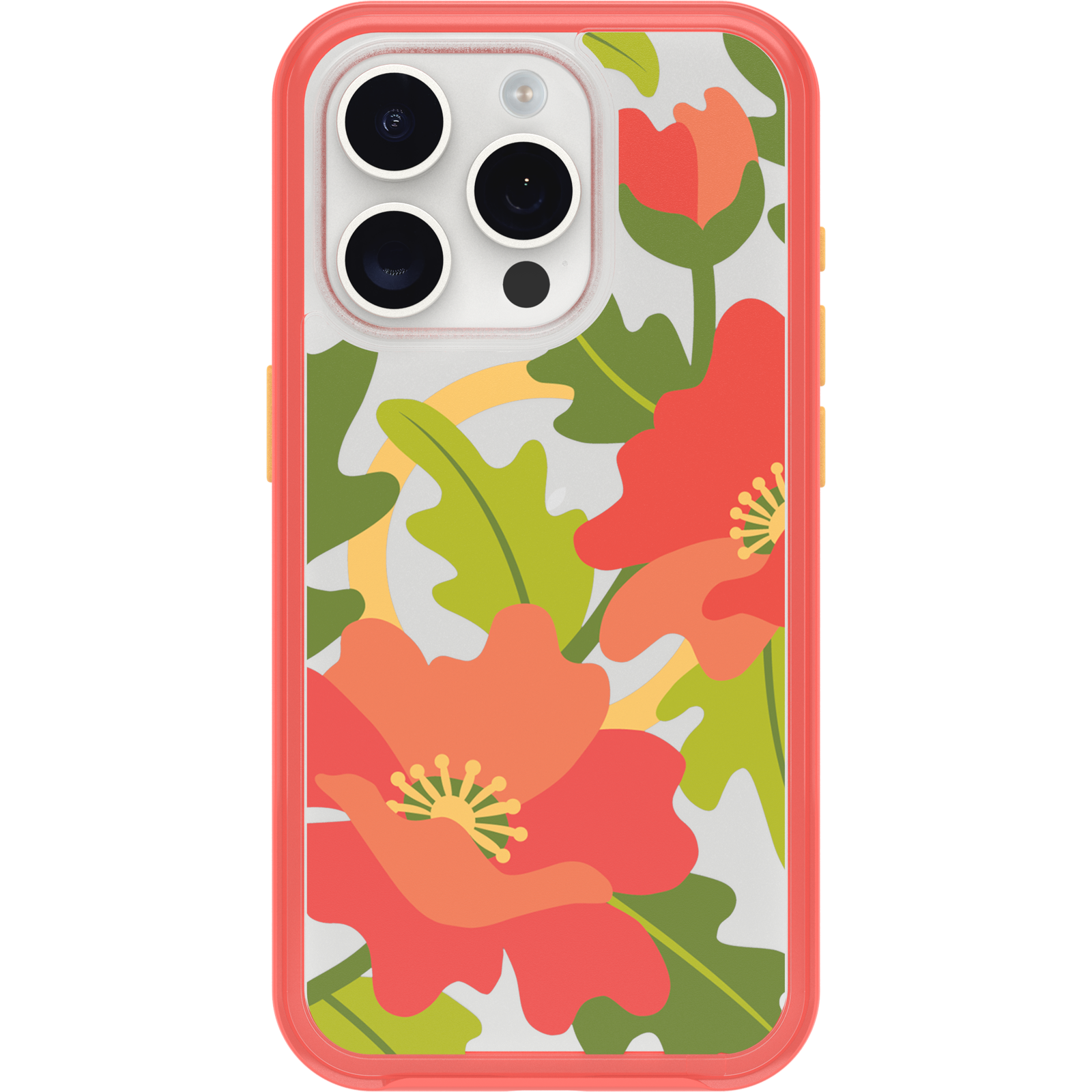iPhone 15 Pro Symmetry Series Clear Case for MagSafe Fluttering Flora