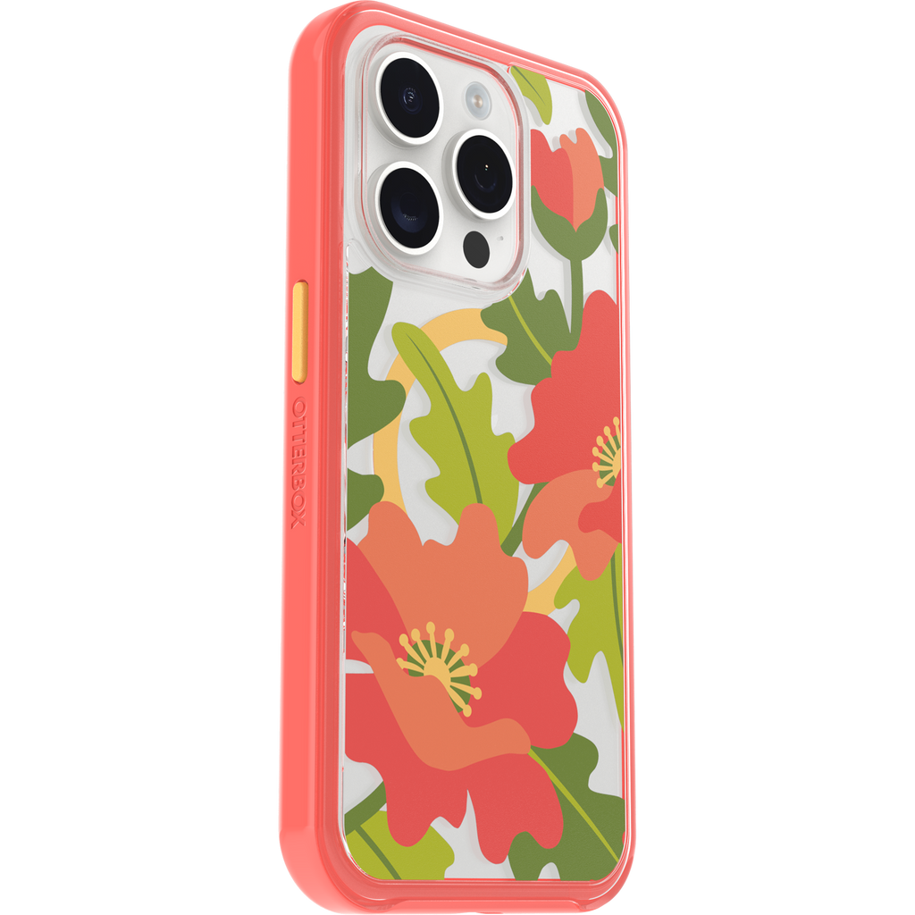 iPhone 15 Pro Symmetry Series Clear Case for MagSafe Fluttering Flora