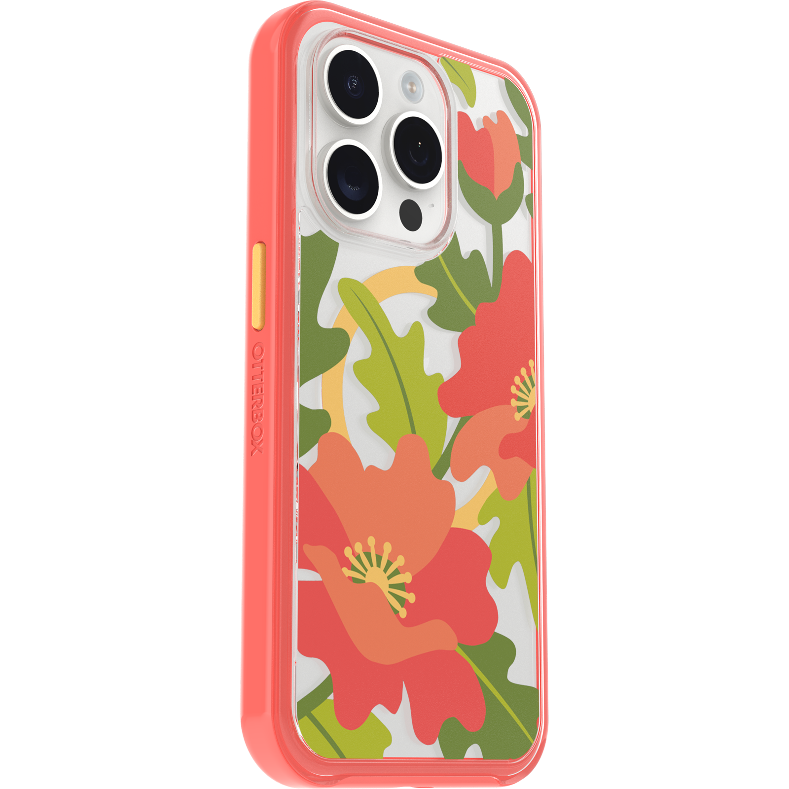 iPhone 15 Pro Symmetry Series Clear Case for MagSafe Fluttering Flora